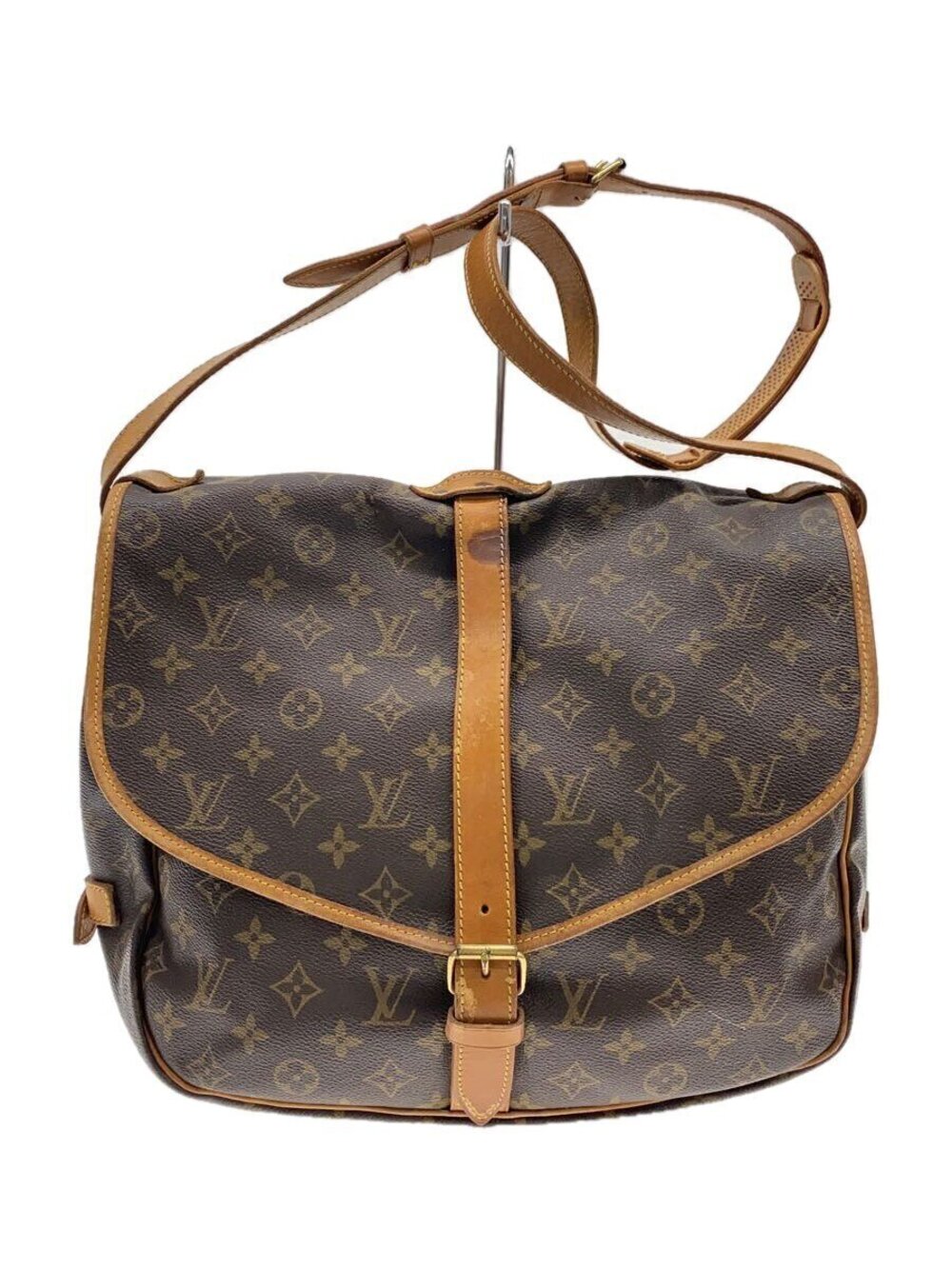 LOUIS VUITTON Saumur Canvas Brown